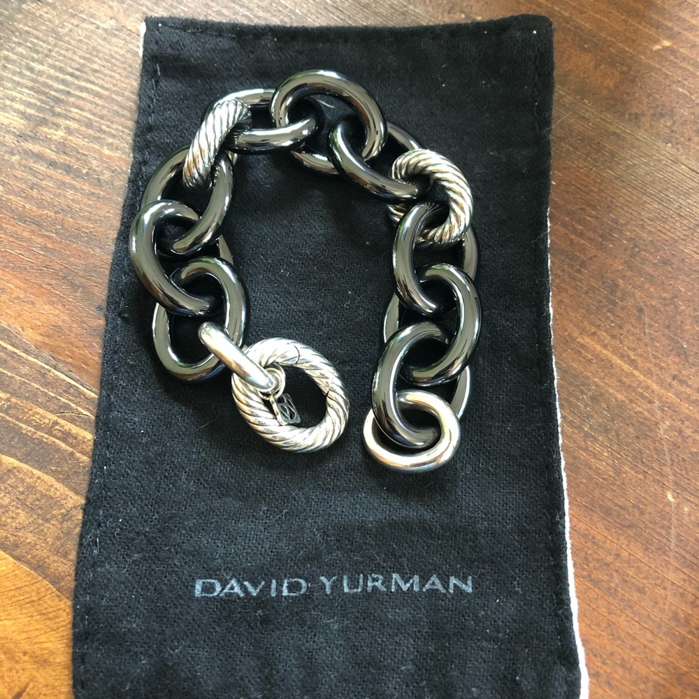 David Yurman Black Ceramic Link Bracelet